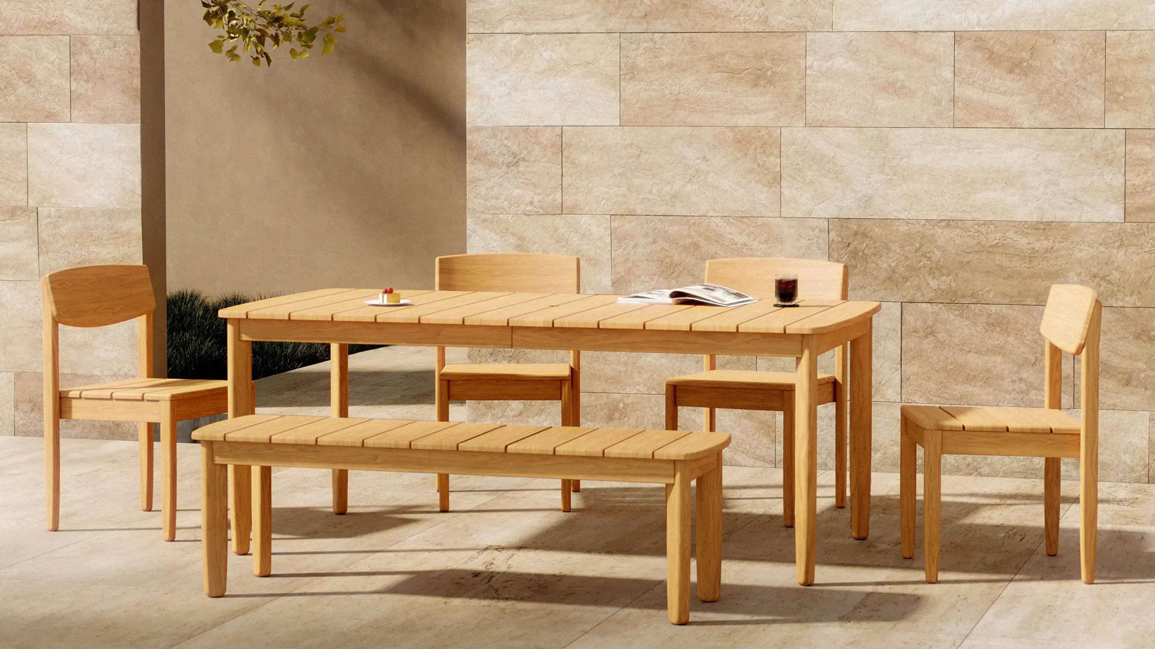 Dunes Outdoor Dining Table & Chairs Set