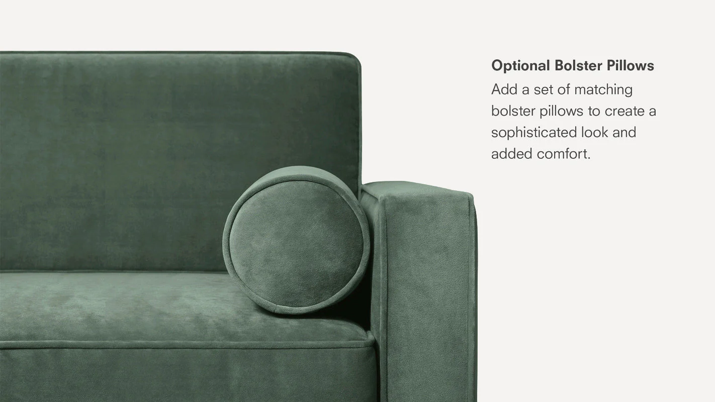 Nomad Velvet Loveseat with Ottoman