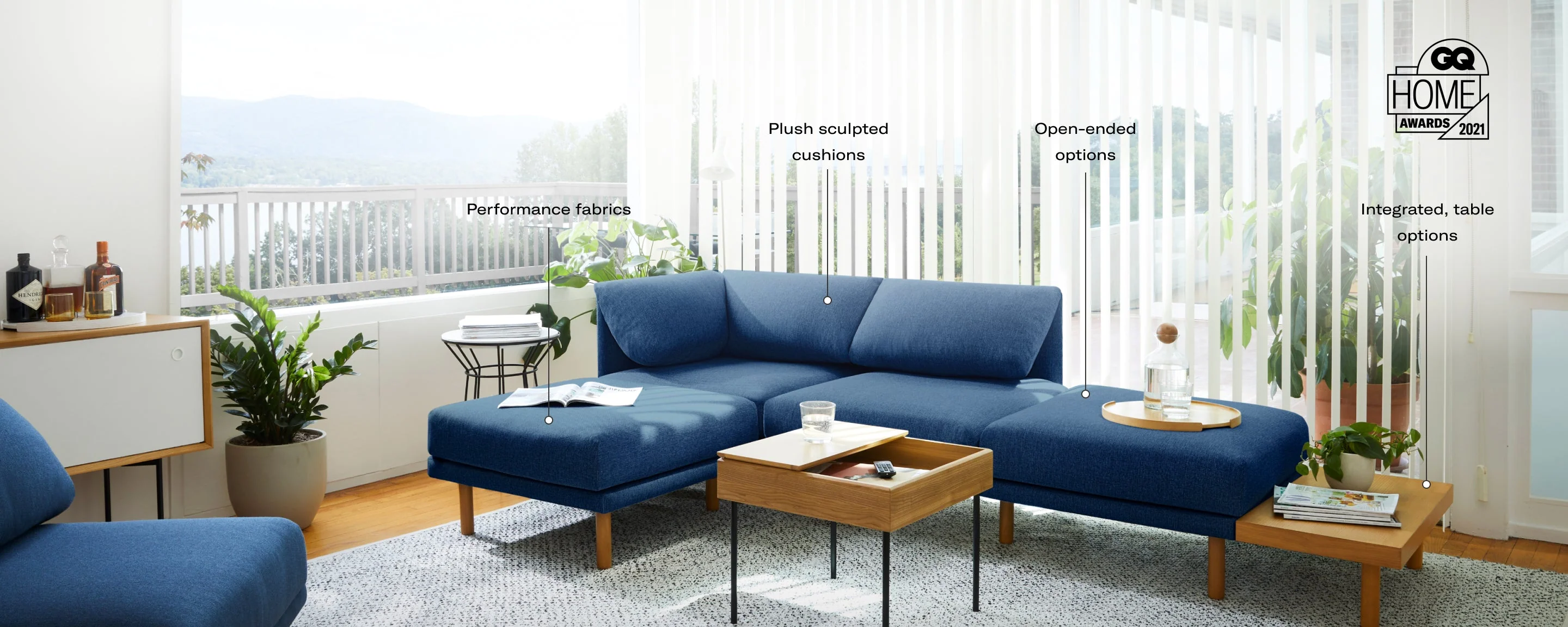 Range 6-Piece Open U Sectional